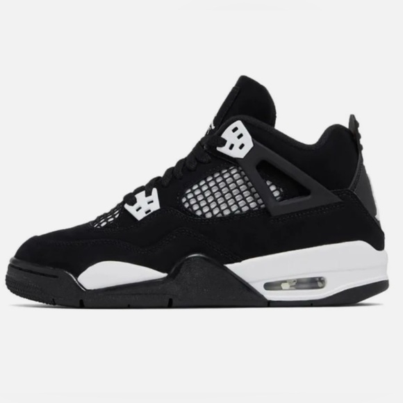 Nike Air Jordan 4 Retro GS White Thunder 6.5Y Black White FQ8213-001